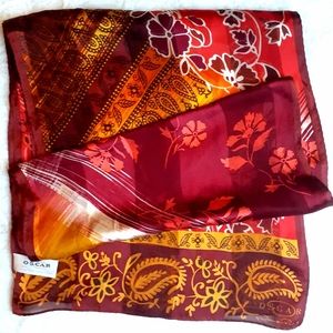 Oscar de la Renta 100% Silk Scarf